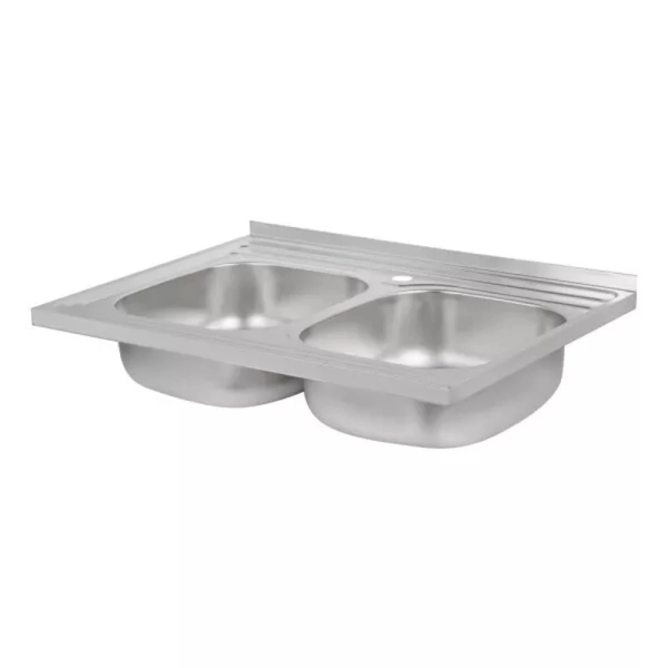 Кухонная мойка WEZER 7848(08) Satin 790x480x180 мм с сиф ...