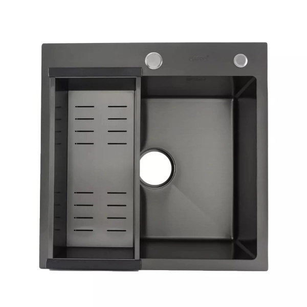 Кухонная мойка GAPPO GS5050-6 500x500 мм с сифоном и кол ...