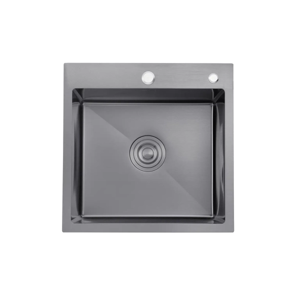 Кухонная мойка Kroner KRP Schwarze 5050HM PVD 500х500 че ...