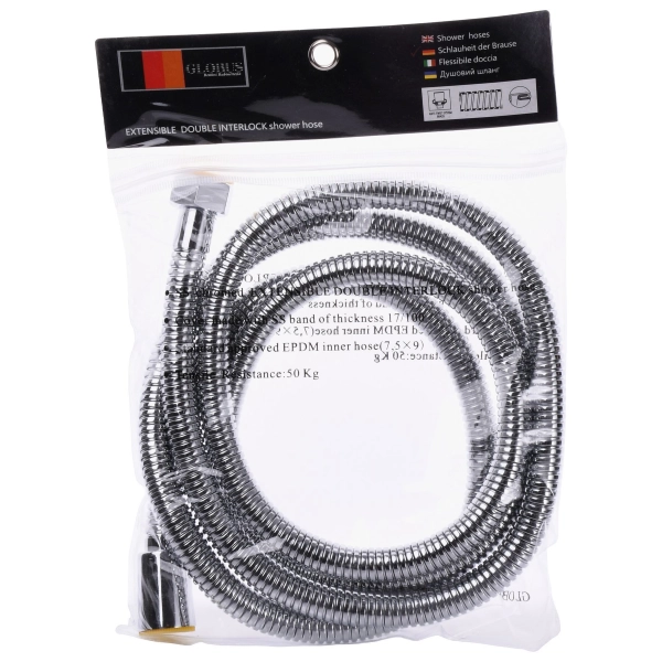 Душевой шланг Globus Lux 150 см, хром