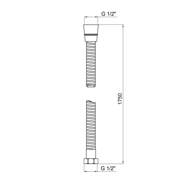 Душевой шланг Lidz Niagara 175 см, хром (LDNIA01CRM22148 ...