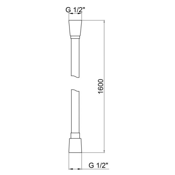 Душевой шланг Q-tap Hadice 160 см, Графит (QTHADPVC160G)