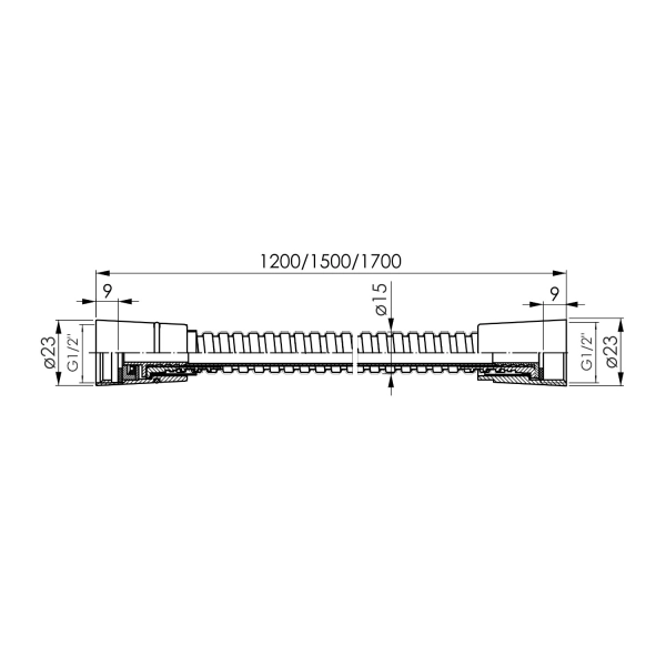Душевой шланг Imprese LSR 150 см, черный матовый (f03600 ...