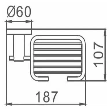 Мыльница Frap F30102-1 настенная, нержавеющая сталь