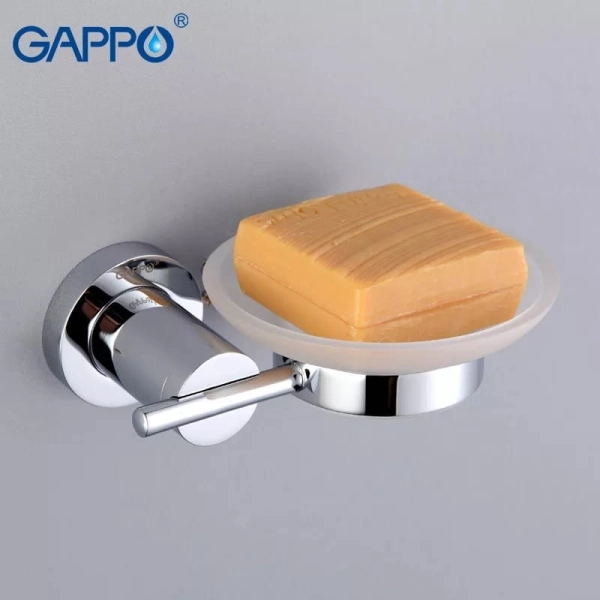 Мыльница Gappo G1802 настенная, стекло, хром