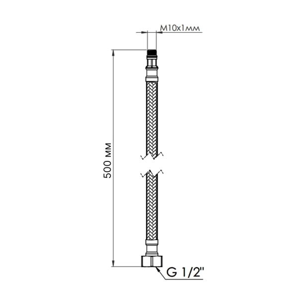 Шланги для смесителя Thermo Alliance Standart  M10x1/2"  ...