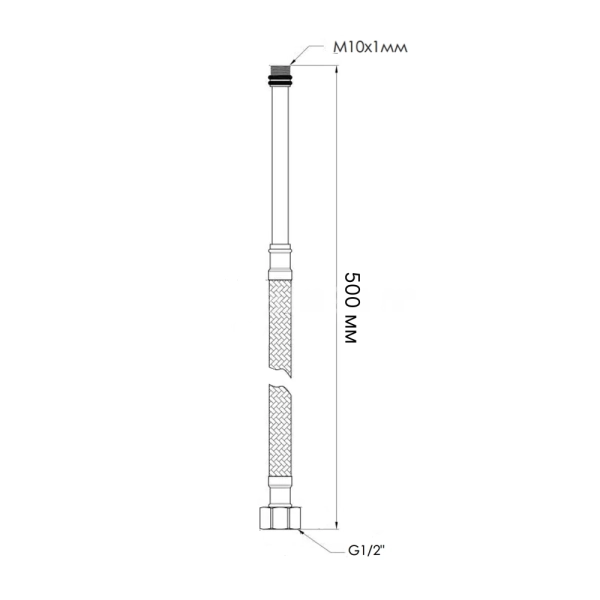 Шланги для смесителя Thermo Alliance Standart  M10x1/2"  ...