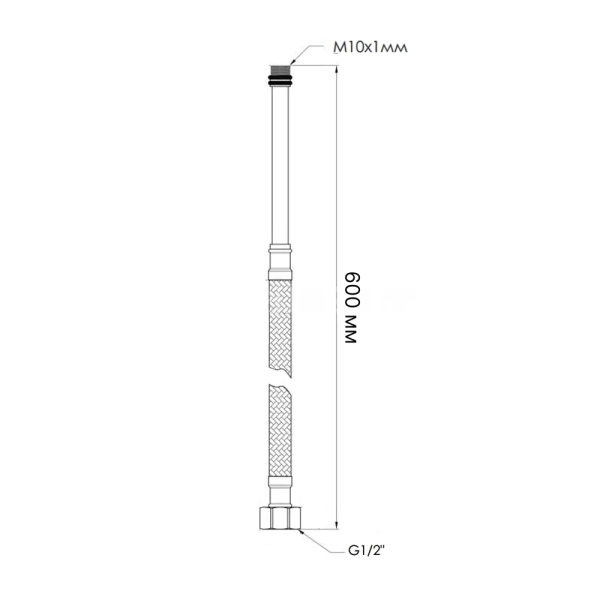Шланги для смесителя Thermo Alliance Standart  M10x1/2"  ...