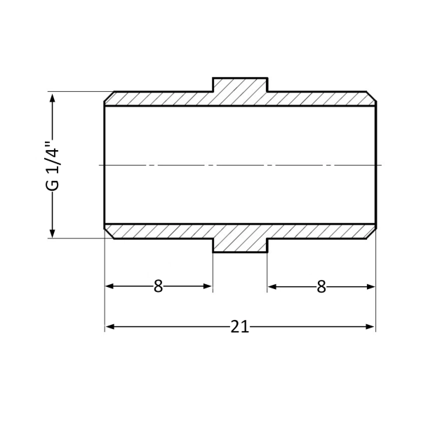 Ниппель латунный Thermo Alliance Standard 1/4" НН (SD407 ...