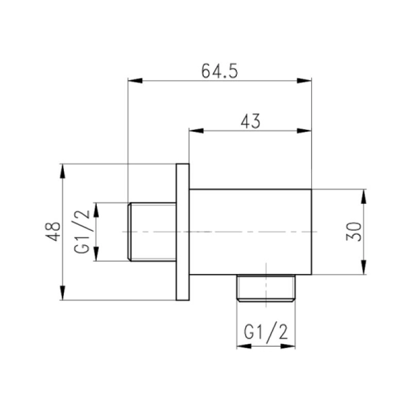 Подключение для шланга Qtap Kvad QT809810842857NB