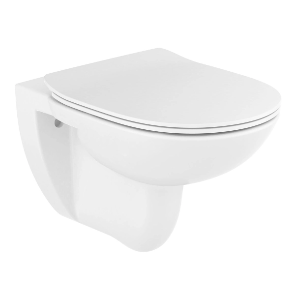 Подвесной унитаз ROCA DEBBA Round Rimless 540x355 овальн ...