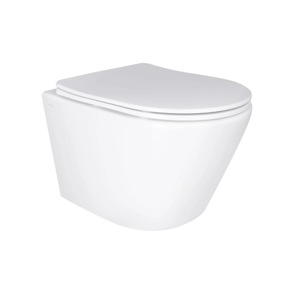 Подвесной унитаз Qtap Swan Ultra Quiet 485x360 овальный, ...