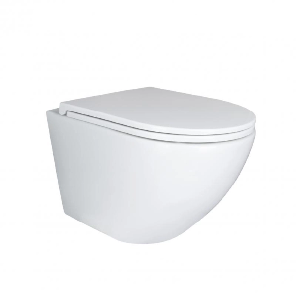 Подвесной унитаз Qtap Robin Ultra Quiet 490x365 овальный ...