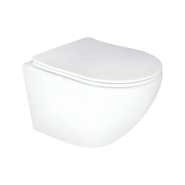 Подвесной унитаз Qtap Jay Ultra Quiet 485x360 овальный,  ...