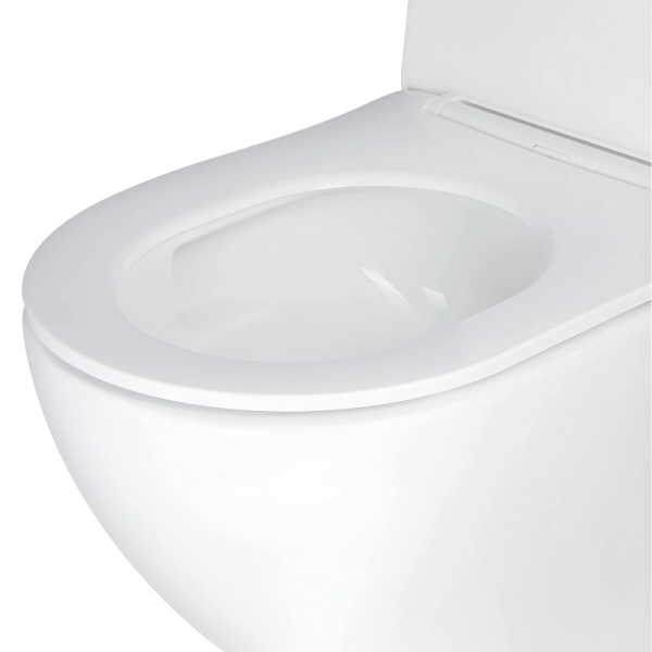 Подвесной унитаз Qtap Jay Ultra Quiet 485x360 овальный,  ...