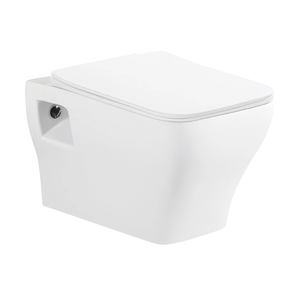 Подвесной унитаз RJ FLEX 525x335 прямоугольный, с сидени ...