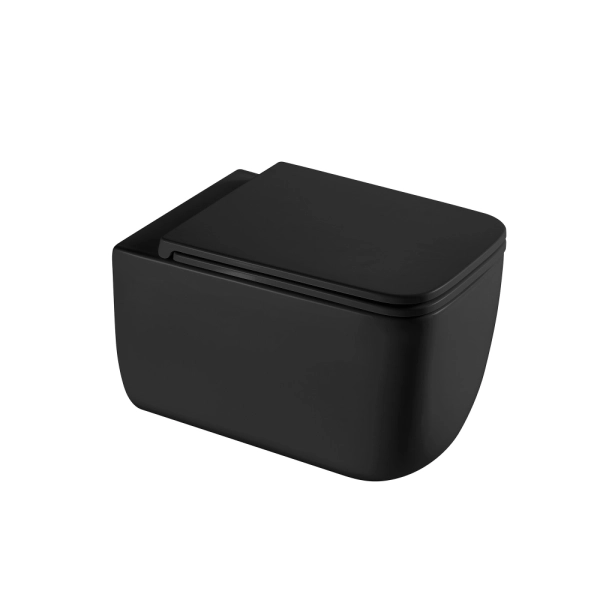Подвесной унитаз Qtap Gemini 530x365 прямоугольный, с си ...