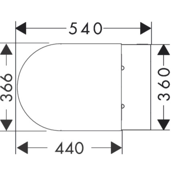 Подвесной унитаз Hansgrohe Elu Pura S 540x366 овальный,  ...