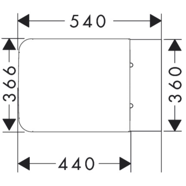 Подвесной унитаз Hansgrohe Elu Pura Q 540x366 прямоуголь ...