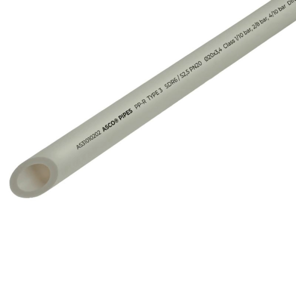 Труба полипропиленовая ASCO armatura 20x3,4мм (2м)