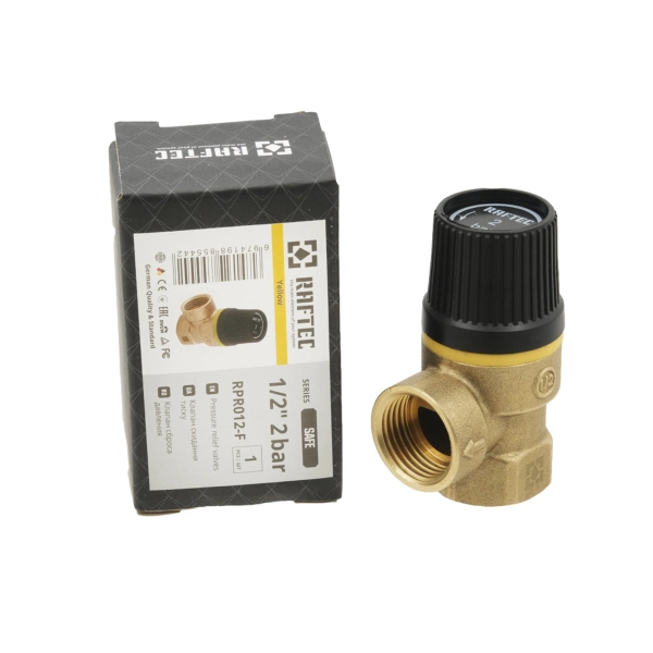 Подрывной клапан Raftec PN2  1/2″ ВВ угловой, латунь (RP ...