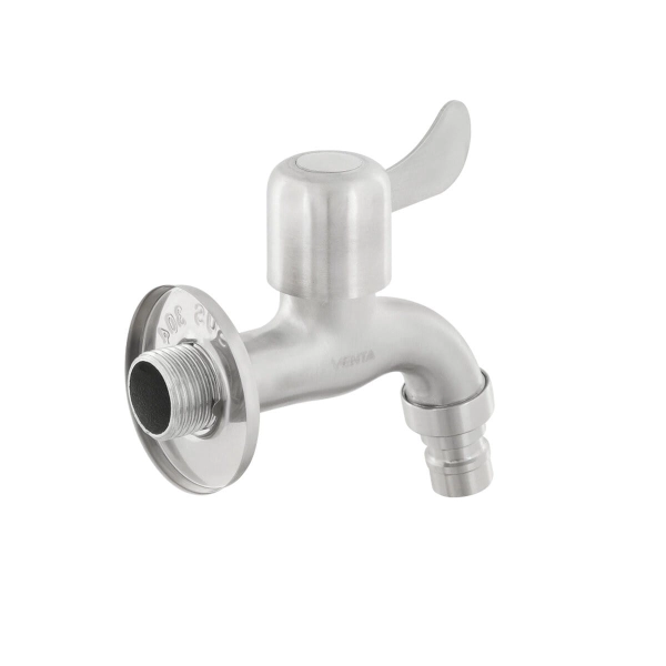 Приборный кран Venta 1/2″ угловой, нержавеющая сталь (VO ...