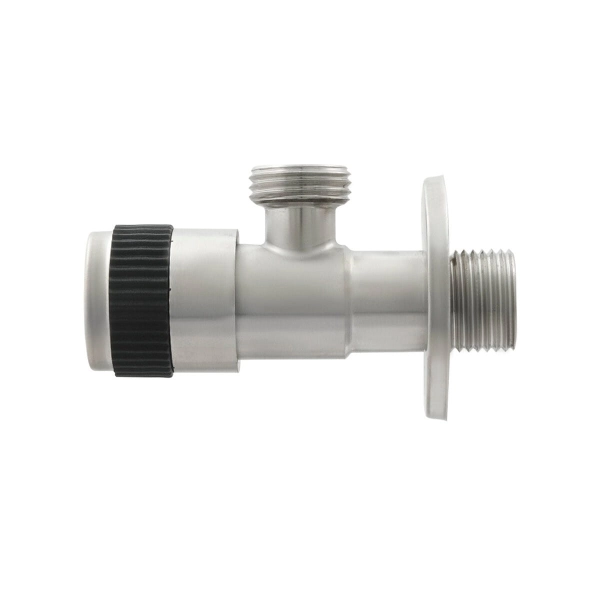 Приборный кран Venta 1/2″x1/2" угловой, нержавеющая стал ...