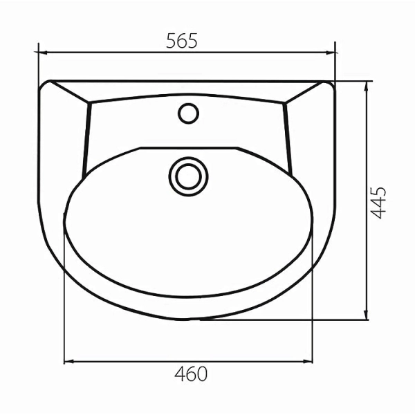 Умывальник накладной KOLO SOLAS 101456UA 565x445 белый