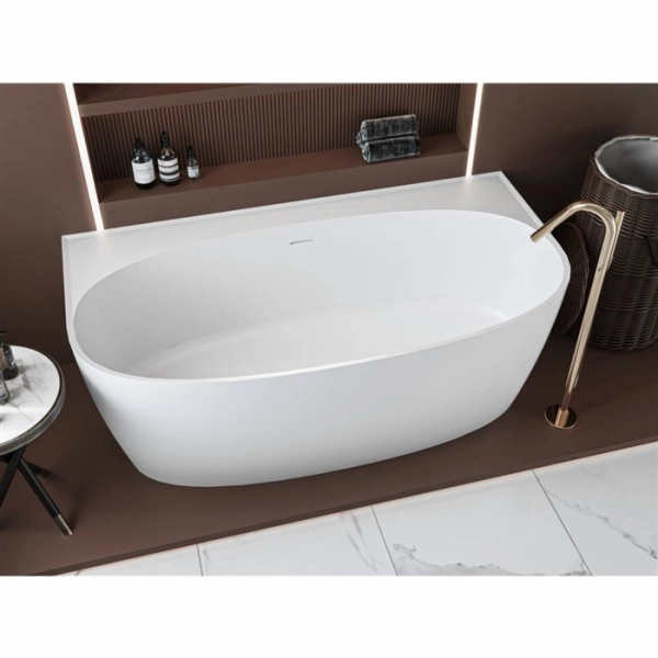 Ванна пристенная Miraggio Anna 160x85 искусственный каме ...