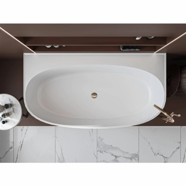 Ванна пристенная Miraggio Anna 160x85 искусственный каме ...