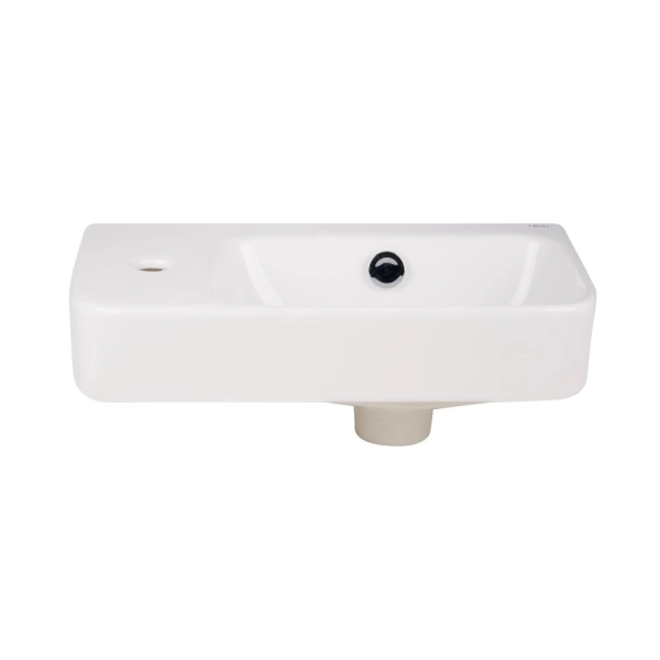 Раковина подвесная Qtap Tern 450х250 в левый угол, белая ...