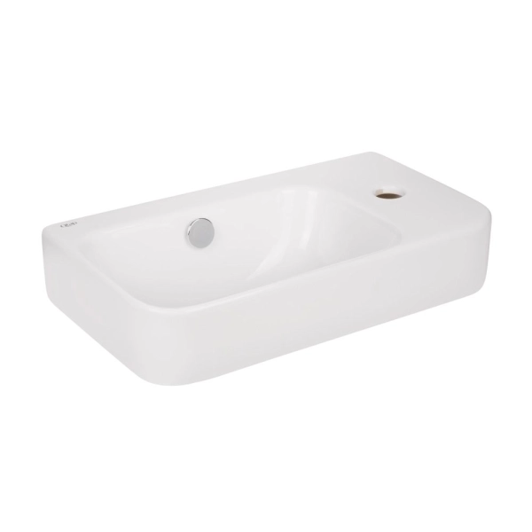 Раковина подвесная Qtap Tern 450х250 в правый угол, бела ...