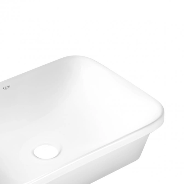 Раковина врезная Qtap Scorpio 610х380 прямоугольная, бел ...