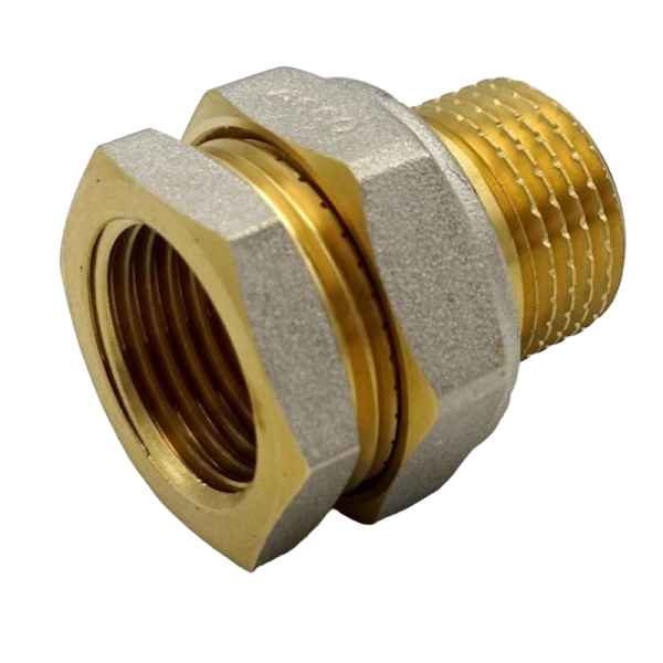 Сгон разборный Asco 1/2" Evo НВ прямой, с проточкой, ник ...