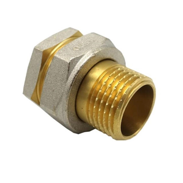 Сгон разборный Asco 1/2" Evo НВ прямой, с проточкой, ник ...