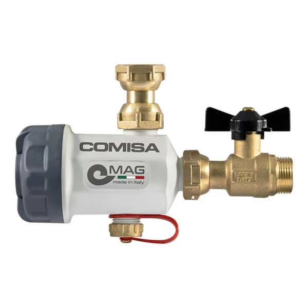 Сепаратор шлама Comisa 3/4" горизонтальный, латунь с маг ...