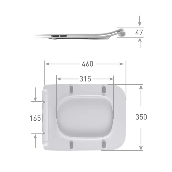 Сиденье для унитаза Qtap Crow 640 дюропласт, с микролифт ...
