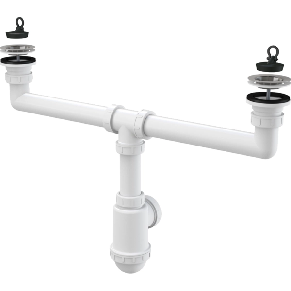 Сифон для мойки Alcaplast пластик, белый (A449-DN50/40)