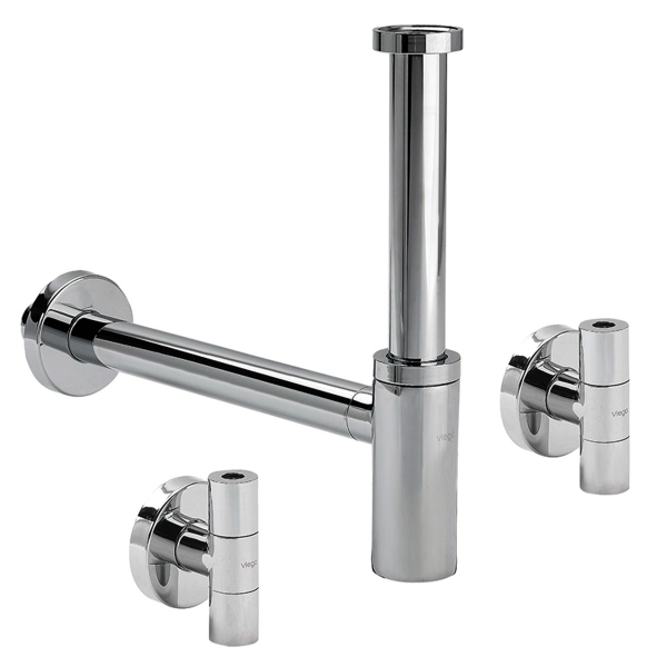 Сифон для раковины VIEGA Eleganta Set 492489 латунь, хро ...