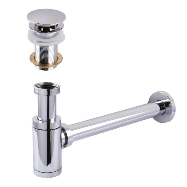 Сифон для раковины Globus Lux латунь, хром (GS-32-105-03 ...