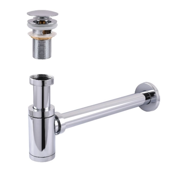 Сифон для раковины Globus Lux латунь, хром (GS-32-105-03 ...