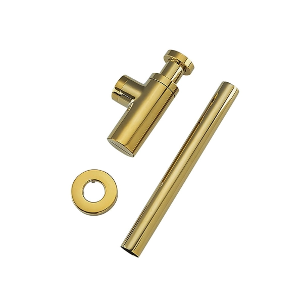 Сифон для раковины Frap 1 1/4″ латунь, золото (F82-3)