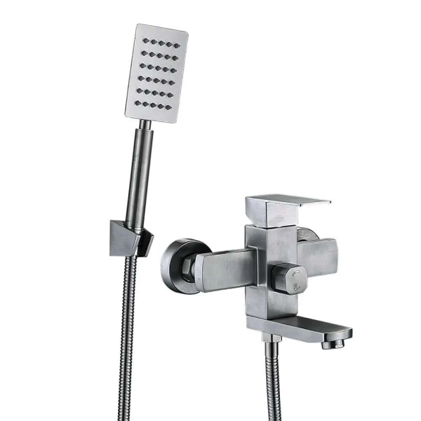 Смеситель для ванны Wezer PRO3-02 однорычажный,  сатин + ...
