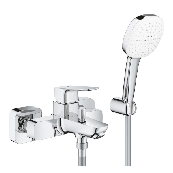 Смеситель для ванны Grohe Cubeo однорычажный, хром + руч ...