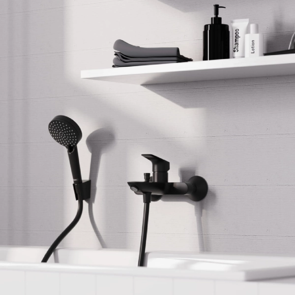 Смеситель для ванны Hansgrohe Logis однорычажный, черный ...