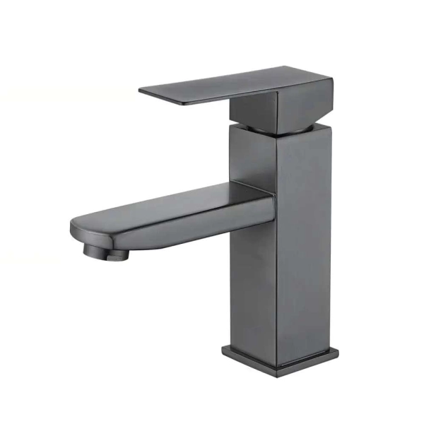 Смеситель для умывальника Wezer PRO1-02-GUNGREY однорыча ...