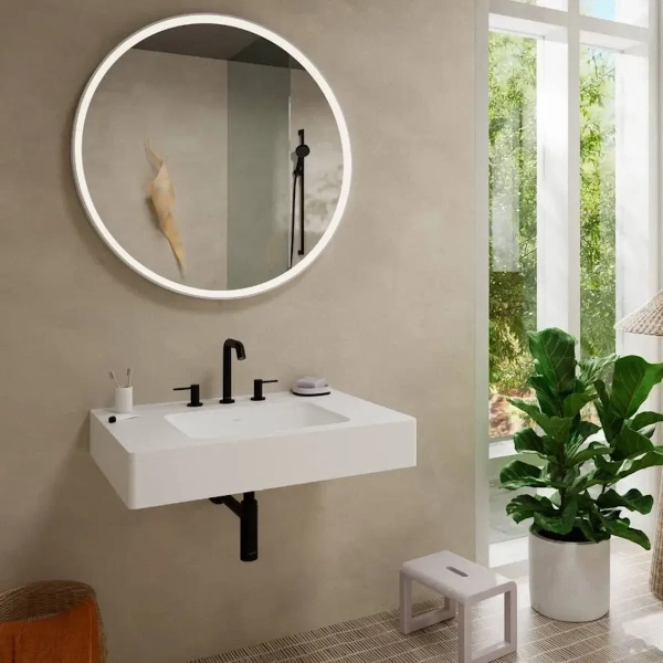 Смеситель для умывальника Hansgrohe Tecturis S двухрычаж ...
