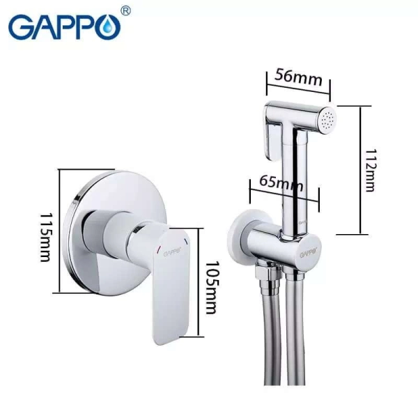 Смеситель для гигиенического душа Gappo однорычажный, хр ...