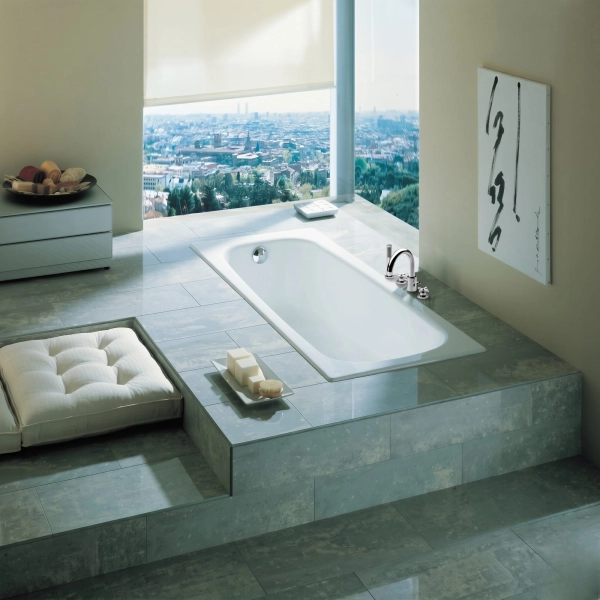 Ванна пристенная Roca Continental 170x70 чугунная, с нож ...