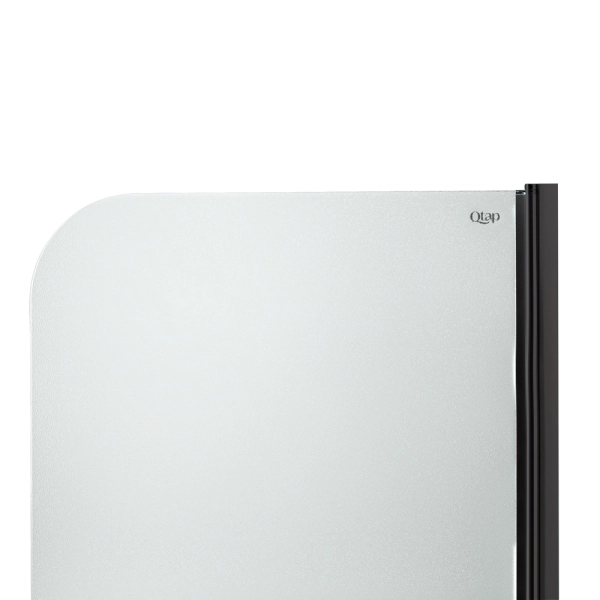 Шторка для ванной Qtap Standard 130x75 в правый угол, ст ...